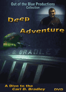 DVD cover for Deep Adventure with diver on the pilothouse